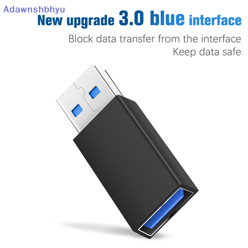 Adhyu USB Data Blocker Mendukung Pengisian Daya Hingga 5V /2.4A Untuk Android IOS Windows Sistem Blackberry Melindungi Dukungan Keamanan Data  Konektor USB Male To Female 3.0 USB Data Blocker ID