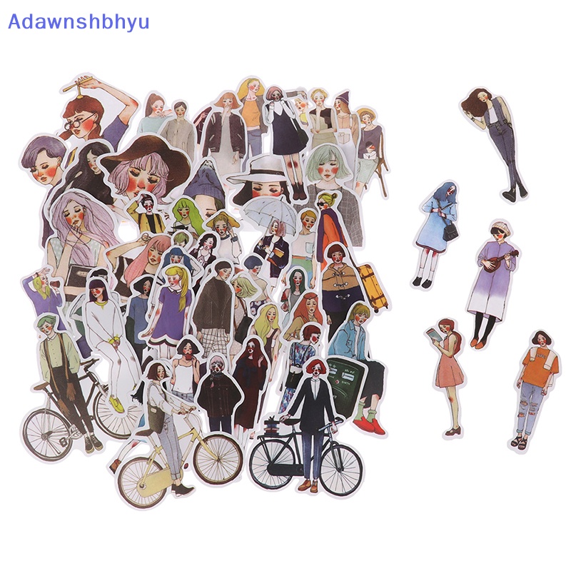 Adhyu 171Pcs Cute kawaii Self-made Pretty Girls Scrapbooking Stiker DIY Craft Album ID