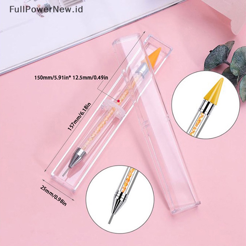 Power 1pc Dual Ended Dotg Pen Rhinestone Picker Lilin Pensil Nail Art Alat Manicure ID