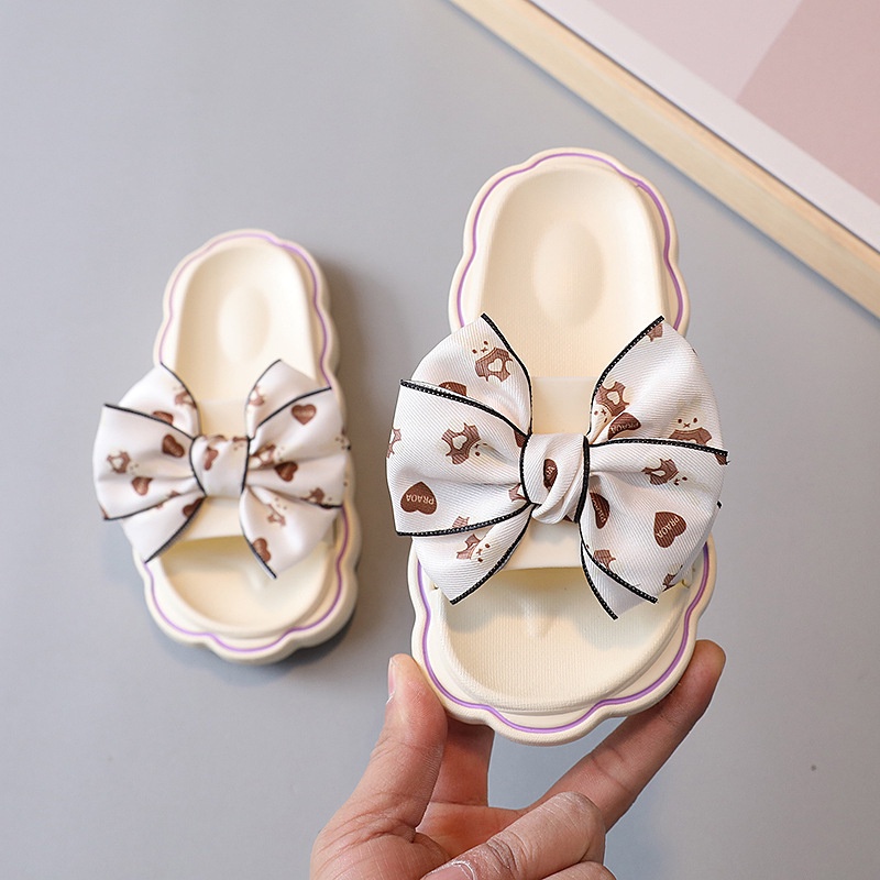 SHOEGALLERY LV0302 Sandal Slip On Anak Perempuan Import Motif Pita Bear Pulkadot