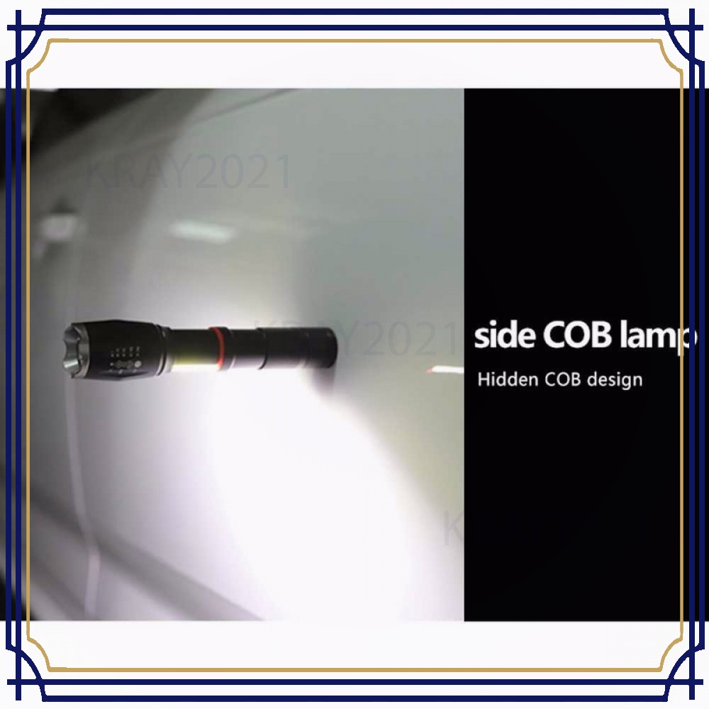 TaffLED Senter LED Torch Cree XM-L T6 8000 Lumens - E17 COB