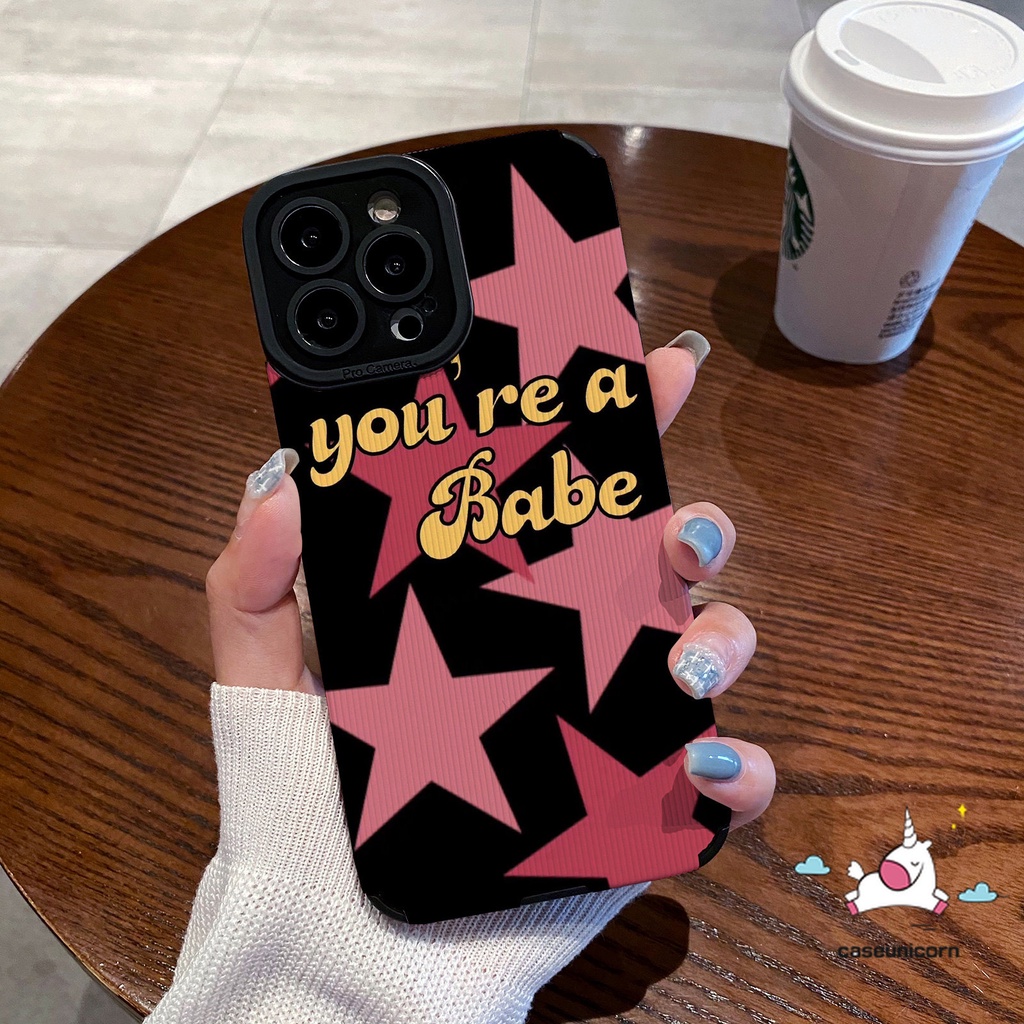 Fashion Pink Bintang Huruf Cinta Hati Soft Case Kompatibel Untuk iPhone 7Plus 11 13 14 12 Pro MAX XR 78 Plus X XS MAX Jahitan Kulit Mewah Tekstur Kulit Leopard Tahan Guncangan Cover