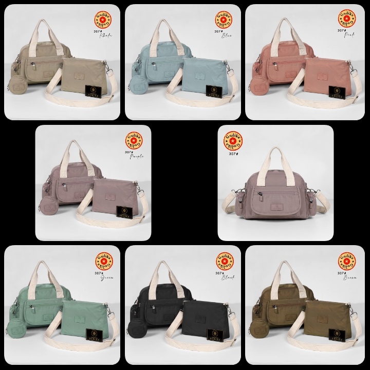 Hand Bag GUDIKA 307 // Tas Wanita Waterproof OOTD Harian Korea Style - Tas Selempang Anti Air Kekinian Import Original Terbaru - sling bag - shoulder bag - tas bahu - tas kulit - tas batam - tas pesta kondangan - tas jinjing