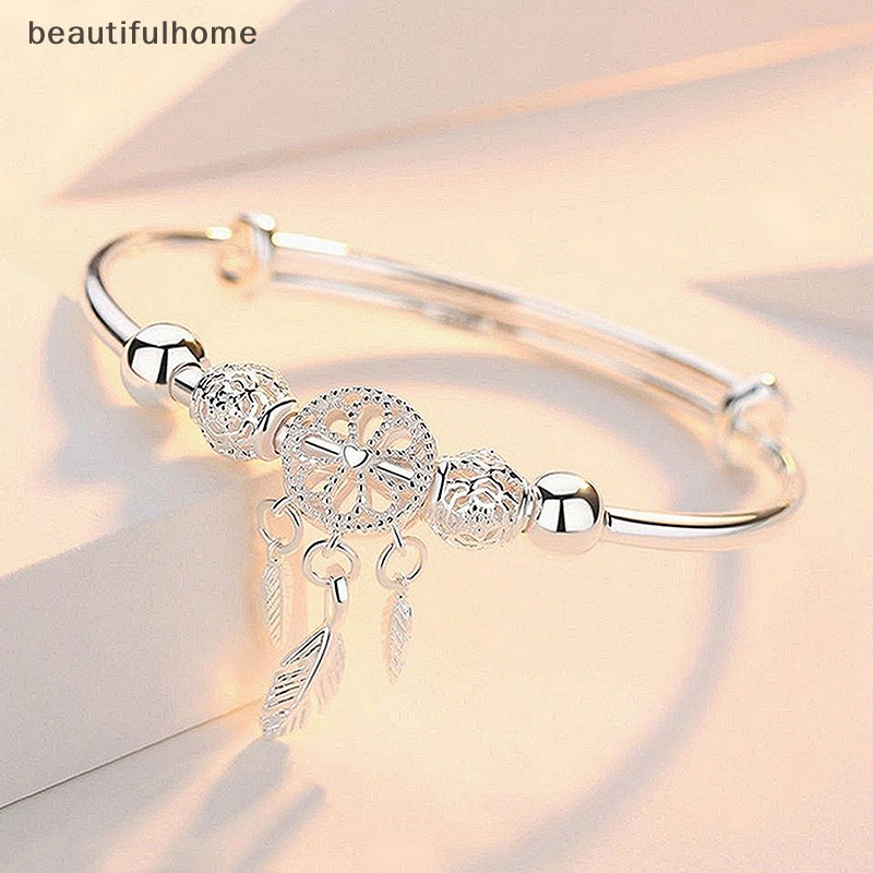 {beautifulhome} Gelang &amp;Bangle Pesona Bulu Rumbai Dreamcatcher Untuk Wanita Fashion Elegan.