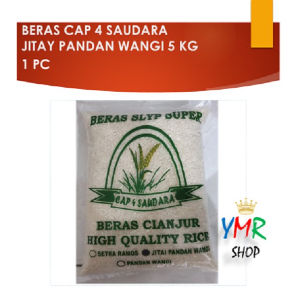 Beras 5kg pandan wangi jitay cianjur cap 4 saudara - semua kurir