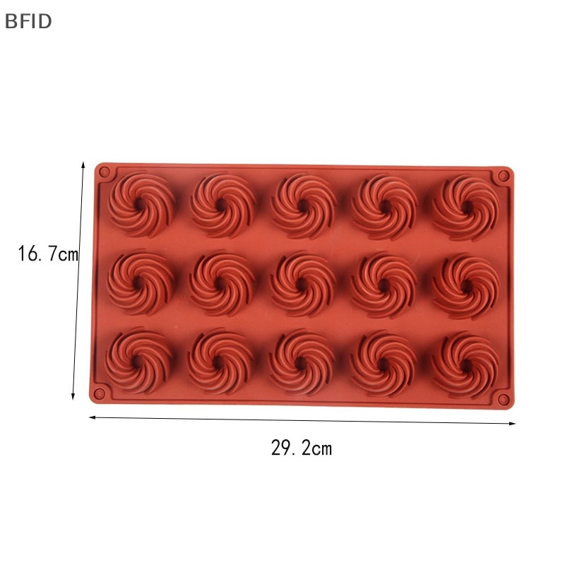 [BFID] Cetakan Kue Kering Silikon Swirl Cetakan Kue Coklat Oven Freezer Aman 15rongga [ID]