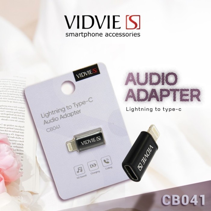 FREE GARANSI  CB041 VIDVIE S Audio Adapter Type C To Lightning HIGH QUALITY