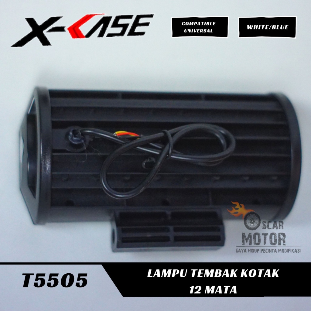 LAMPU TEMBAK SOROT LED BAR ANGEL EYES 12 LENSA 2D 3D LAMPU KANBUT FLOGLAMP MODEL DAYMAKER UNIVERSALTERANG LAMPU KOTAK HI LO XCASE 5505