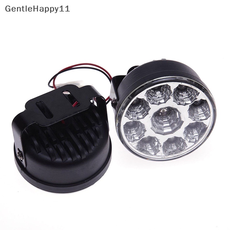 Gentlehappy 2PCS 9LED DRL Lampu Kabut Mobil Putaran Mengemudi Menjalankan Siang Hari Lampu Kepala Cahaya Putih id