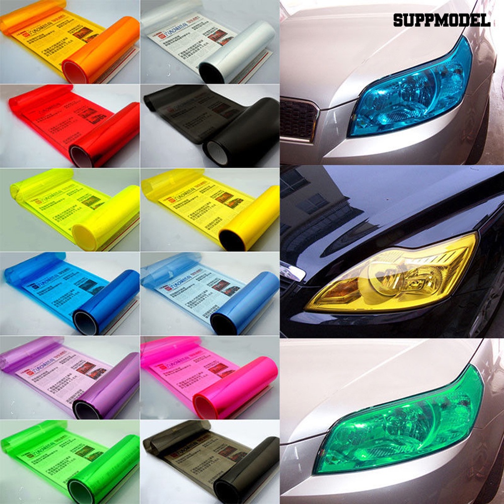 [SM]30x120cm Auto Car Headlight Fog Light Tint Berubah Warna Film Sticker Dekor