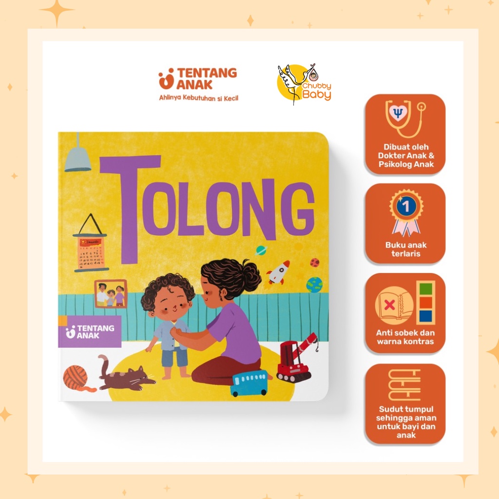 Tentang Anak - Board Book Tolong | Buku Cerita Gambar