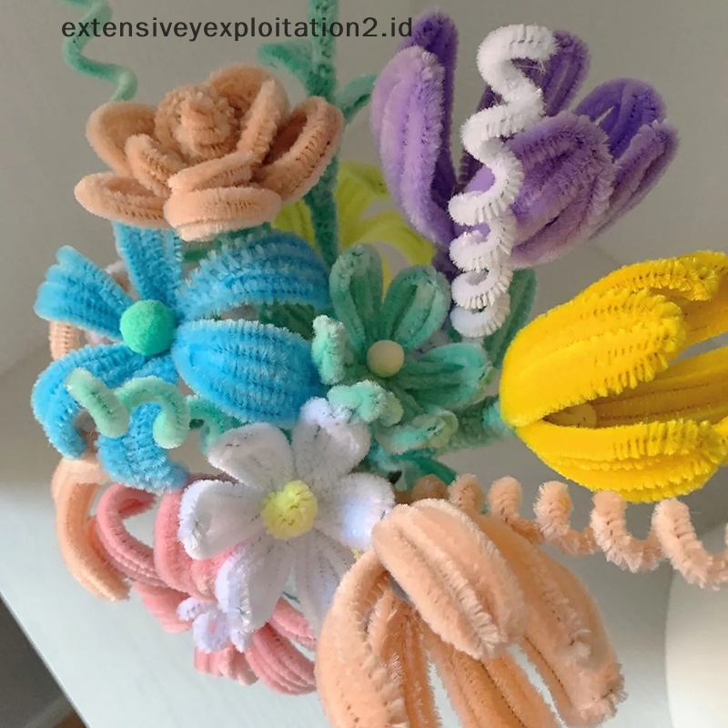 {NEW} 100pcs Hand Knitg Flower Bunga Tulip Handmade Benang Crochet Bunga Palsu.