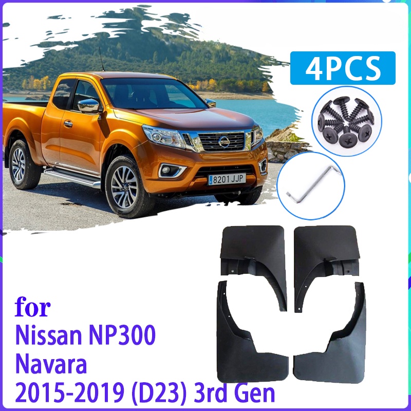 4pcs Flaps Lumpur Mobil Untuk Nissan NP300 Navara D23 2015~2019 NP 300 Mudguard Splash Guard Fender Mudflaps Aksesoris Mobil