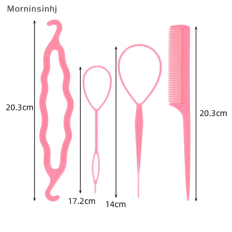 Mornin 4PCS Hair Disk Pull Hair Pin Klip Sisir Untuk Anak Perempuan Alat Styling Rambut Kit id