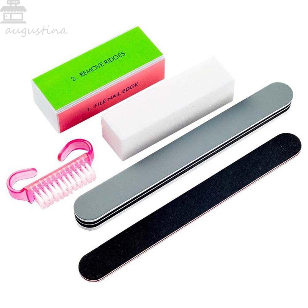 AUGUSTINA Agustina Kikir Kuku Wanita Permukaan Nail Art Care Tools Smoothing Nail Brushes Kikir Kuku Set