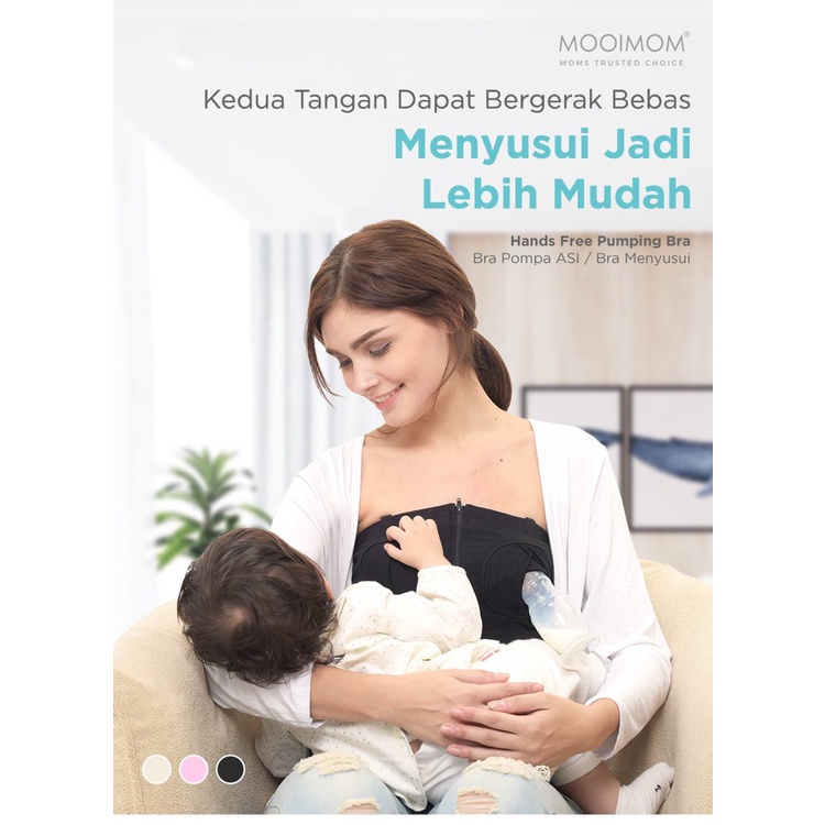 Bra Menyusui &amp; Hamil | MOOIMOM Hands Free Pumping Bra Pompa ASI Ibu Hamil Menyusui