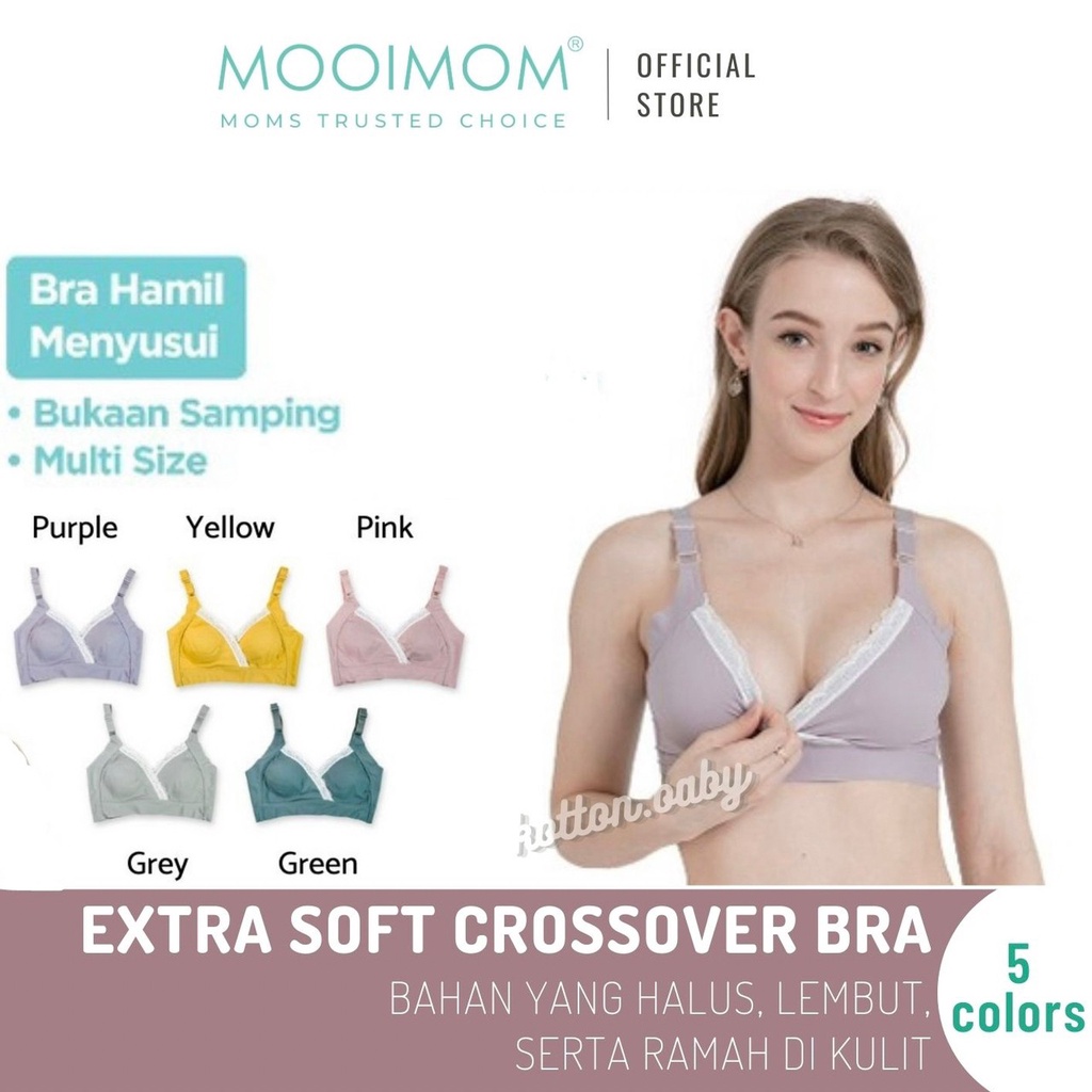 Bra Menyusui &amp; Hamil | MOOIMOM Extra Soft Crossover Nursing Bra
