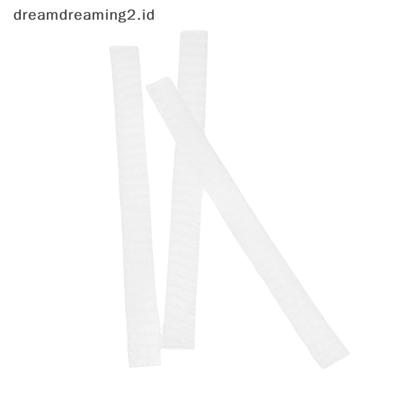 (drea) 100pcs Putih Kuas Makeup Jaring Penutup Pelindung Set Anti Keriting Sarung Jaring //