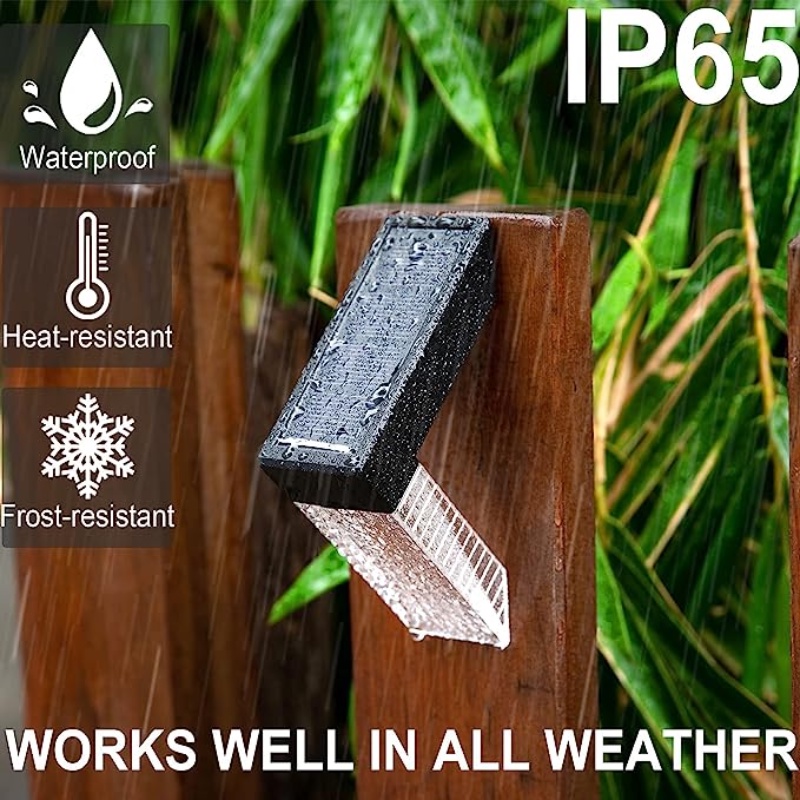 Solar Waterproof Induction Step Light / lampu dinding halaman taman Outdoor / lampu malam ilusi otomatis serbaguna / lampu Led dekorasi untuk pagar kolam teras