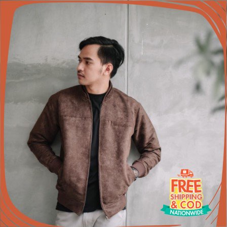 JAKET OOTD KONSER OOTD CAFE/ LIBRA Jaket Bomber Kulit Suede Pria Terbaru 2023 Murah Keren Nyaman Ade