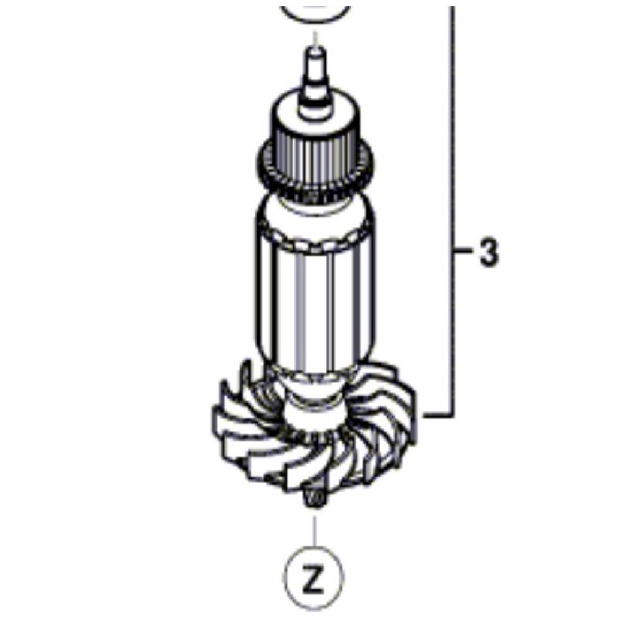 TERHEMAT 1619PB3666 BOSCH ARMATURE GBM 50-2/ SPARE PART BOSCH