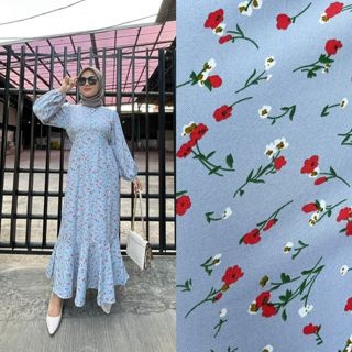 BEFAST - ZFS DRESS MAXY INA / ZALICA SHAKILA MOTIF TERBARU / LongDress Wanita Keluaran Terbaru / Fashion Wanita Kondangan/Pesta / OOTD Wanita Remaja Hijab Style / Dress Maxy Lengan Panjang Motif Flowoer Terbaru / Pakaian Casual Wanita
