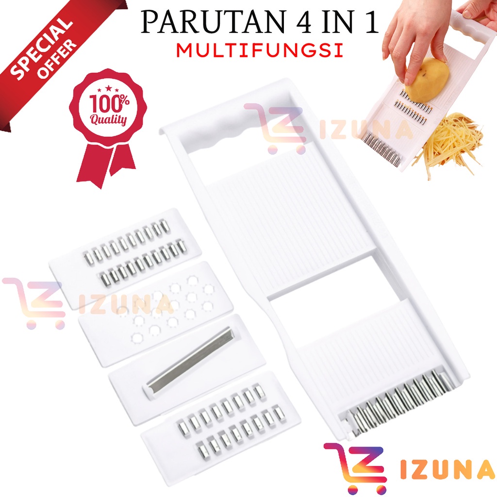 [IZUNA]  Parutan 4 In 1 Multifungsi / Alat Parut Sayur Dan Buahan