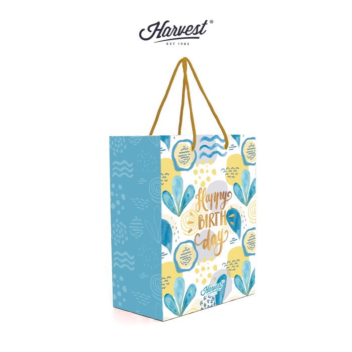 

Paper Bag Ulang Tahun / Birthday Harvest Spring (M) - Blue