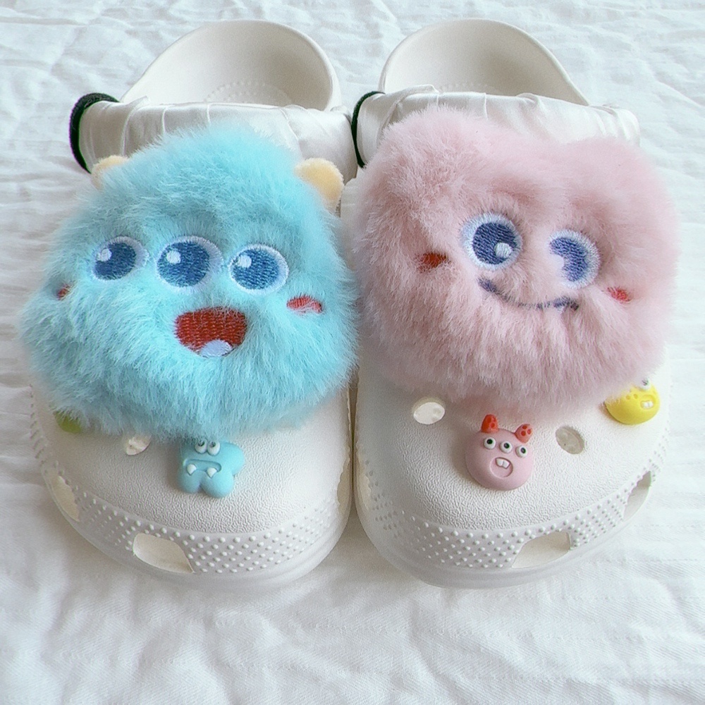8pcs Kartun Lucu Mewah Monster Cros DIY Pesona Aksesoris Sepatu - Monsters University Series Jibitz