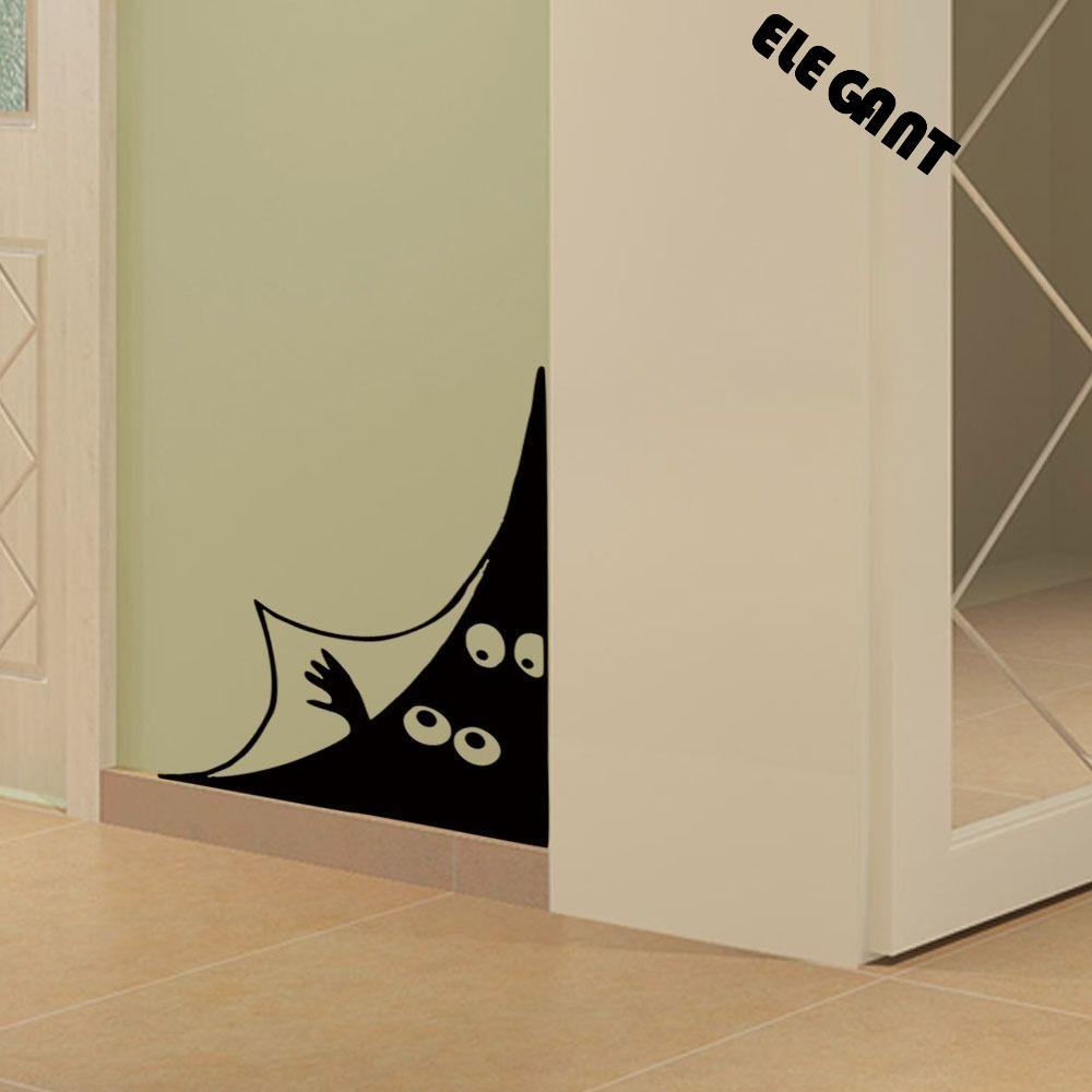 【 ELEGANT 】 Stiker Dinding Perekat Diri Ramah Lingkungan Lucu 3D DIY Dekorasi Rumah Mempercantik Dekorasi Kartun Pola Visual Seni Decals