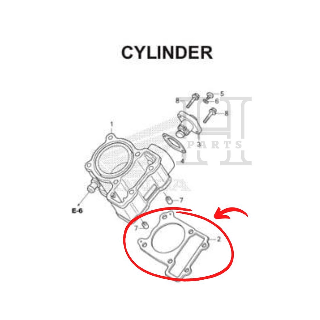 PAKING PACKING KERTAS BLOK SEHER MESIN BAWAH GASKET CYLINDER CB CBR 150R STREETFIRE (OLD) 12191-K15-900 ASLI ORIGINAL AHM HGP HONDA