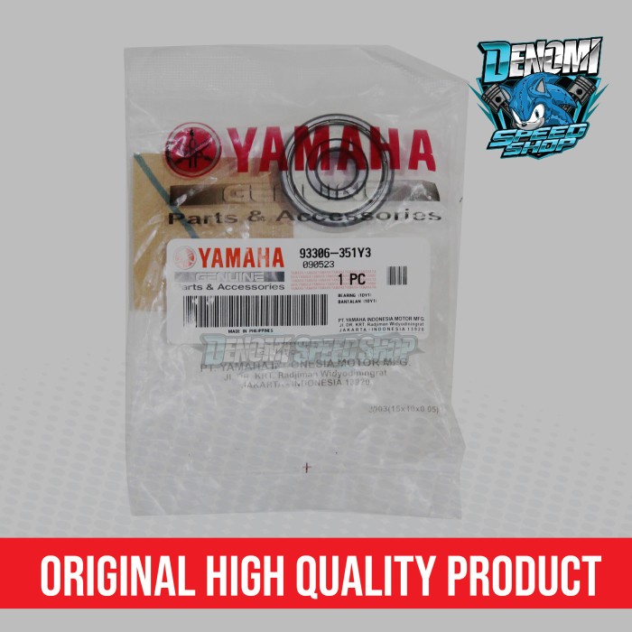Bearing Laher Laker 6301 Tromol Roda Belakang Yamaha F1ZR FIZR F1Z FIZ R Force 1 Vega Jupiter Alfa Crypton Original YGP 93306-351Y3 Satuan