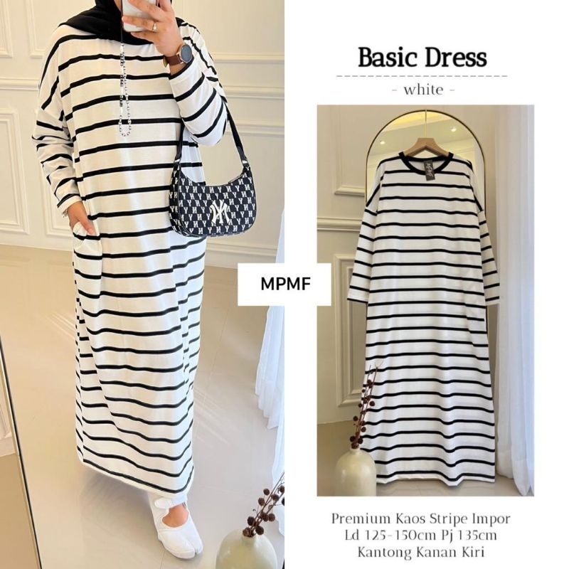 BASIC DRESS ORI MPMF | Ld125-150 Prrmium Kaos Stripe Impor
