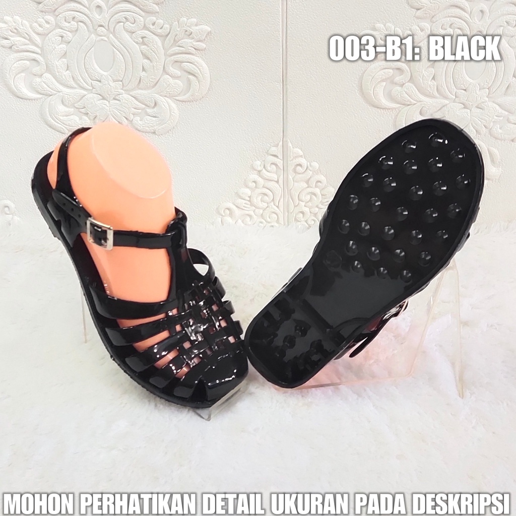 Sandal Karet Perempuan 003 B1 Sendal Jelly Wanita Tali Berkualitas AntiSlip SDLFW