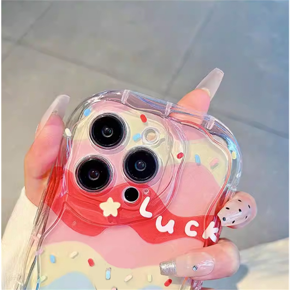 Oppo A17 A15 A57 A78 A58 Reno 8T A16K A54 A12 A5S A7 A94 A93 A3S A53 A31 A52 A74 A95 A96 A92 A37 A76 A36 5F A9 2020 Doodle Rainbow SpongeBob Wave Edge TPU Phone Case Cover