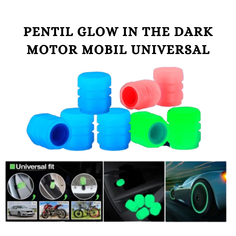 GOS -F108- 1 Pcs Tutup Pentil Ban Motor Mobil Sepeda Nyala - Tutup Pentil Ban Glow in The Dark - Tutup Pentil Menyala