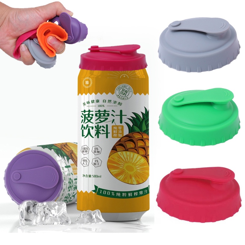 Tutup Segel Kaleng Soda Coke Silikon Food Grade/ Reusable Minuman Beer Dust-proof Cap Aksesoris Dapur