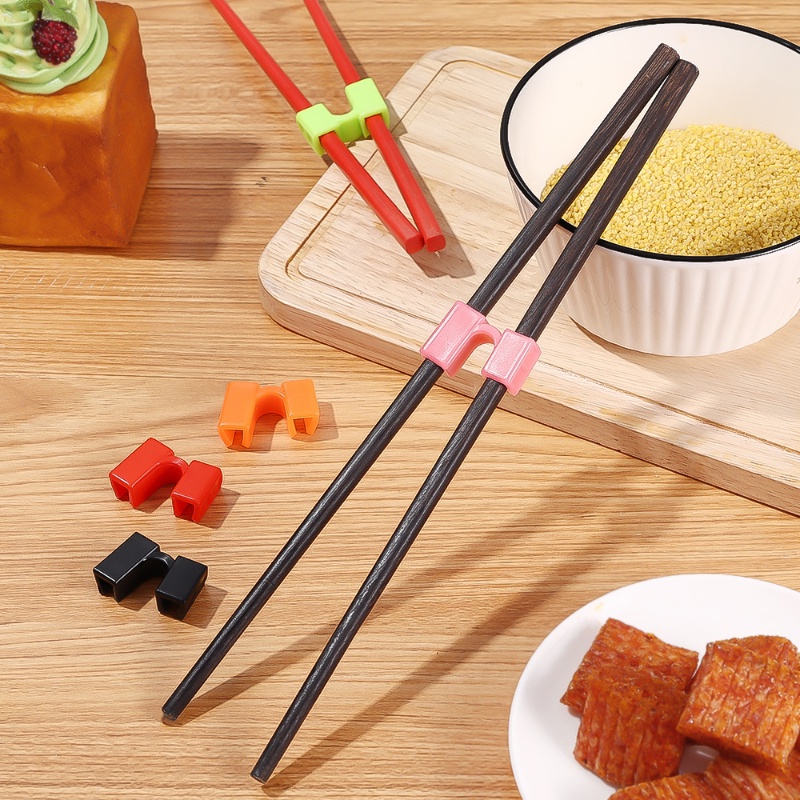 1pc Reusable Colorful Chopsticks Helper/ Holder Pelatih Sumpit China Untuk Belajar Pemula Adouts