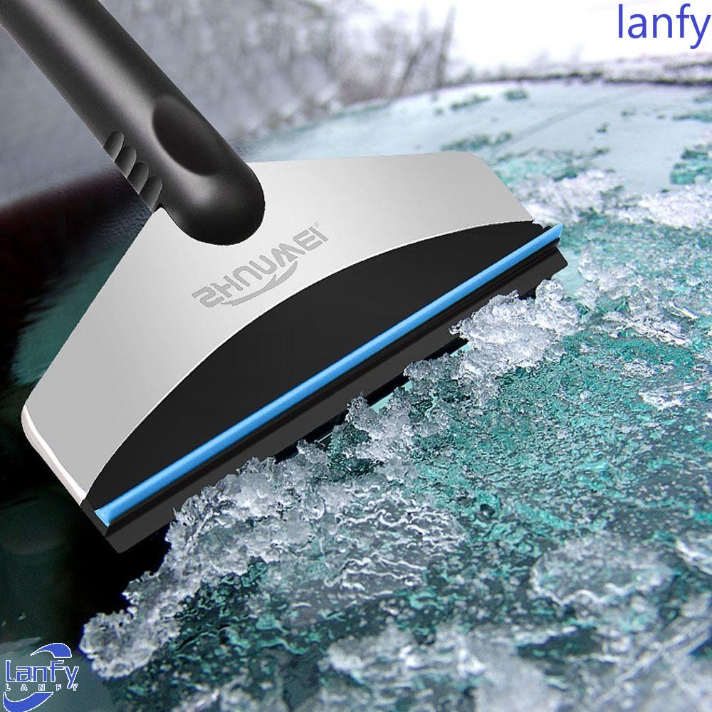 LANFY Ice Scraper Stainless Steel Snow Removal Cleaning Sikat Kaca Pembersih Alat Pembersih Kerak Kaca Defrosting