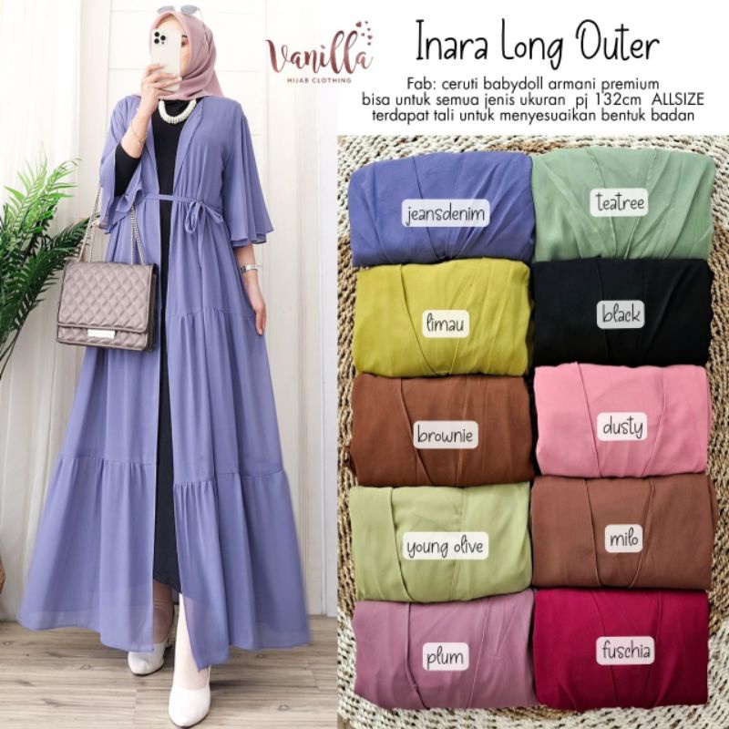 INARA LONG OUTER ORI VANILLA | Ceruti Babydoll armani Premium