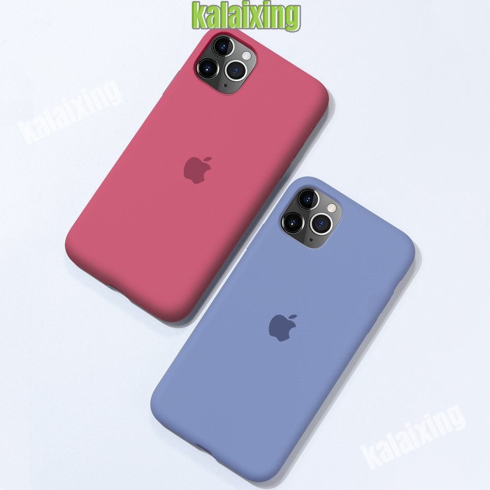 Case iPhone TPU Silikon Cair Sejati Untuk 14pro Max 13pro Max Full Cover Flocking Layer Inner