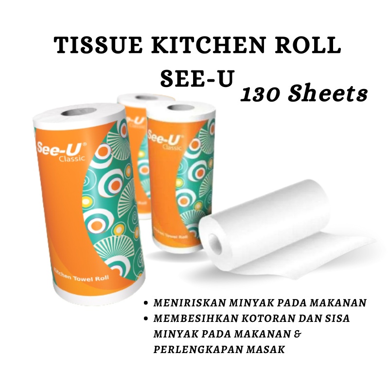 GOS -F110- Tisu Kitchen Roll - Tissue Kitchen Dapur Towel Roll - Tissue 1ply 130sheets