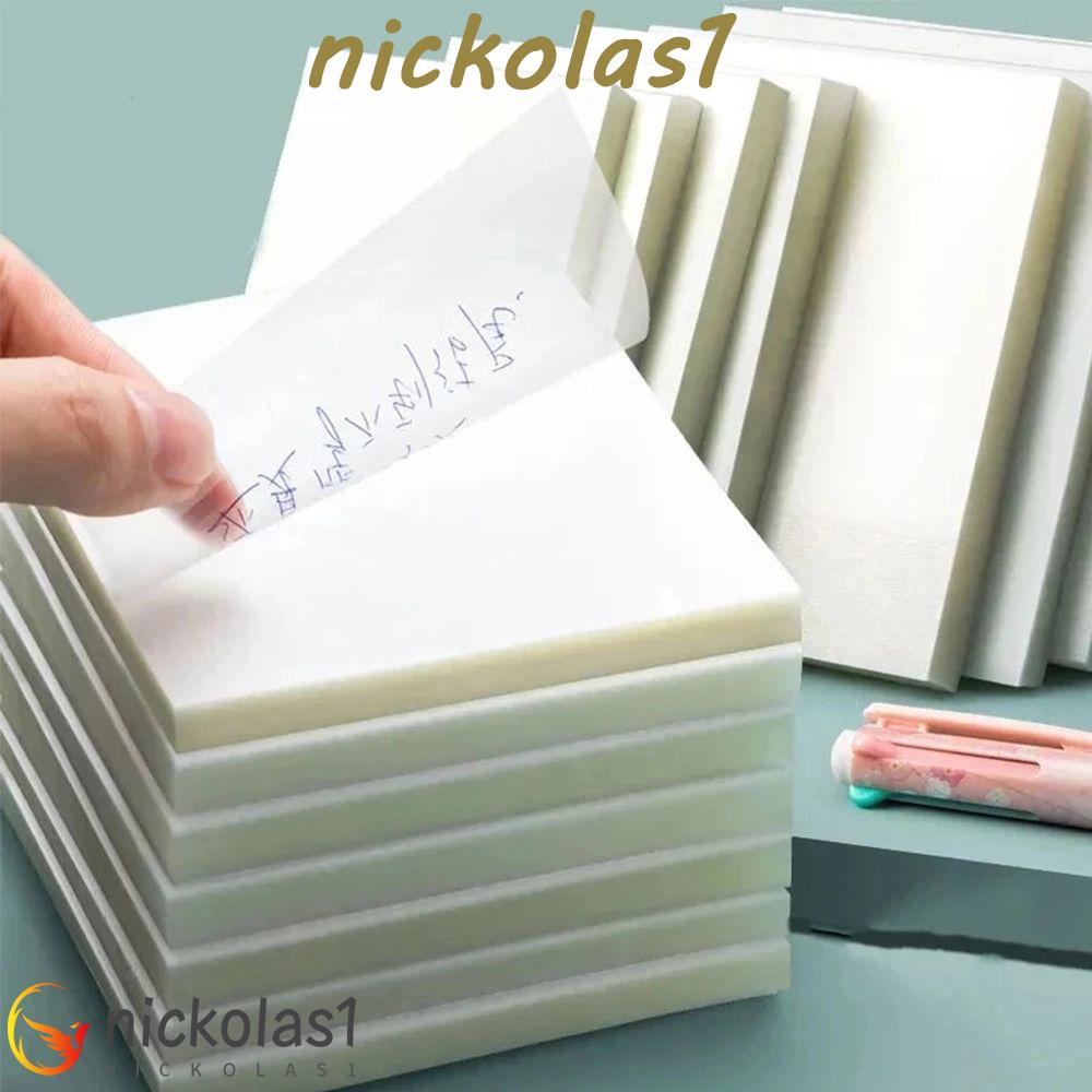 NICKOLAS1 Nota Lengket Transparan Kreatif Sederhana Notepad Kantor Sekolah Alat Tulis Stiker Daily To Do List