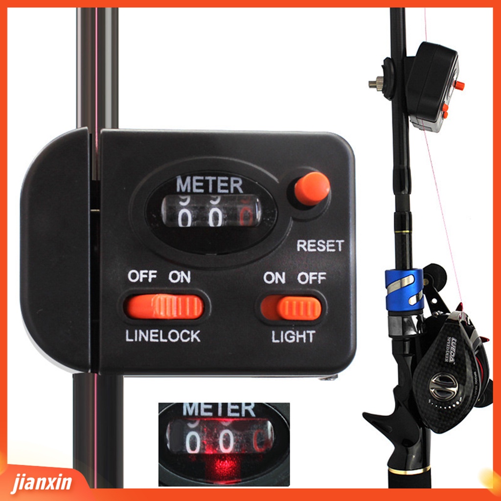 (In Stock) Alat Penghitung Pancing Display Digital Kapasitas Garis Besar ABS Bantalan Kuat Pengukur Garis Berlampu Untuk Cumi