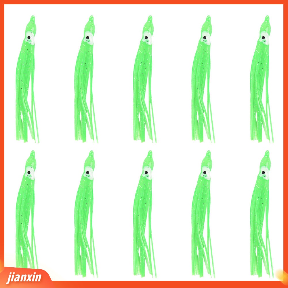 (In Stock) 10 Pcs 9 cm Memancing Buatan Cumi Gurita Umpan Lembut Umpan Tackle Aksesoris