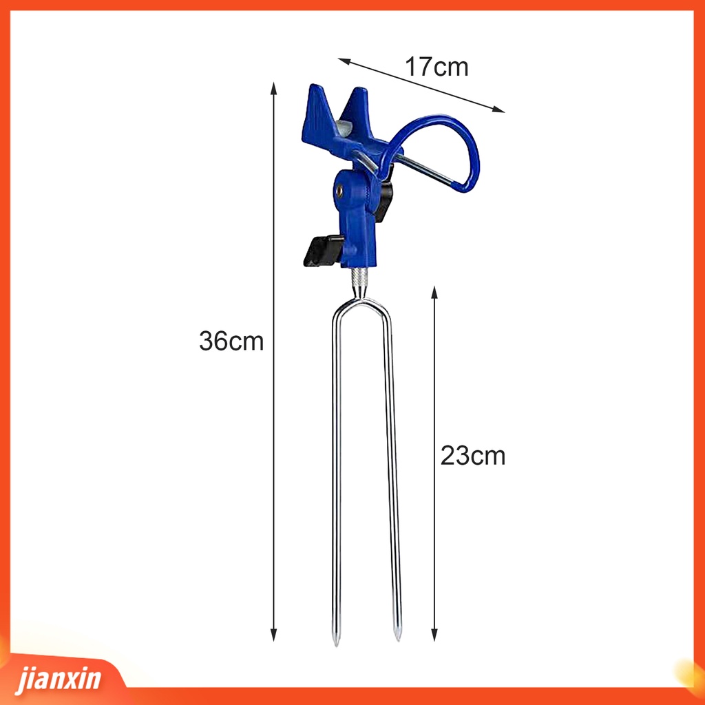(In Stock) Pancing Holder Portable 360derajat Adjustable Anti Gores Anti Karat Lepas Pasang Tiang Memperbaiki Stainless Steel Dual Use Hand Sea Pole Ground Stake Alat Pancing