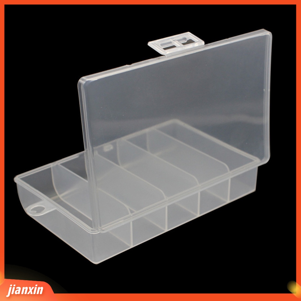 (In Stock) Kotak Umpan Kapasitas Tinggi 5sekat Transparan Tahan Jatuh Plastik 5kisi Memancing Tackle Storage Box Outdoor Mancing