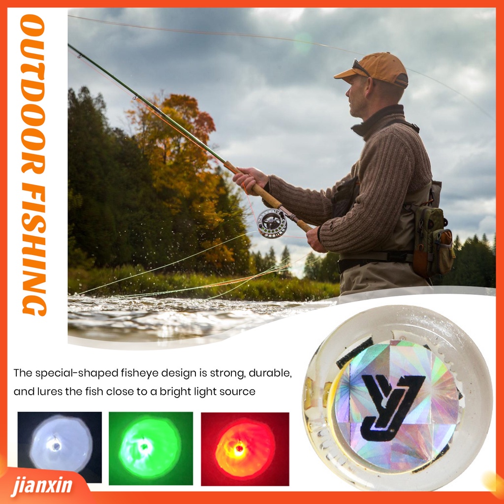(In Stock) Lampu Ikan LED Mini Fishing Lure Light LED Deep Drop Underwater Bentuk Mata Luminous Lamp Fishing Gathering Attraction Perlengkapan Memancing