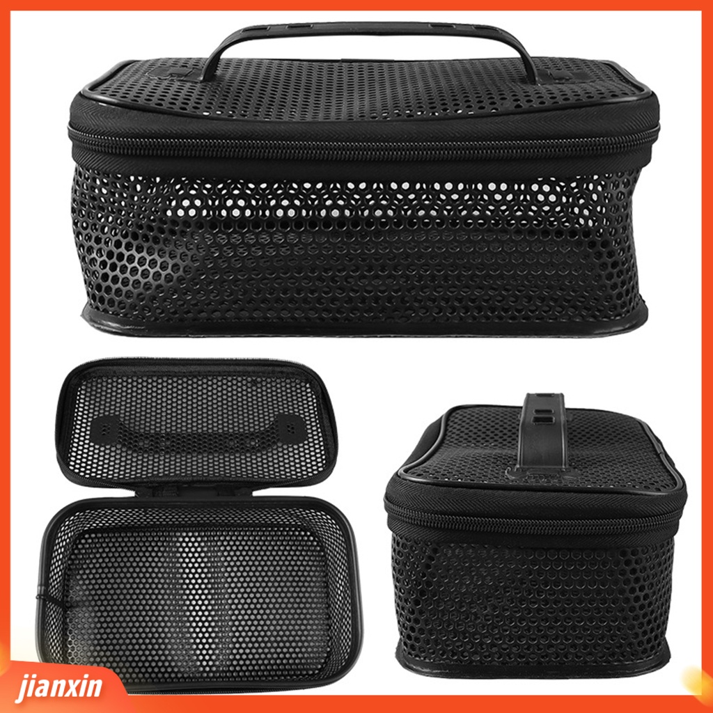 GEAR BAG (In Stock) Tas Perlengkapan Memancing Dengan Pegangan Penutup Ritsleting Kapasitas Besar Bernapas Mesh Bag Portable EVA Rakit Reel Lure Umpan Fishing Tackle Storage Case Aksesoris Memancing