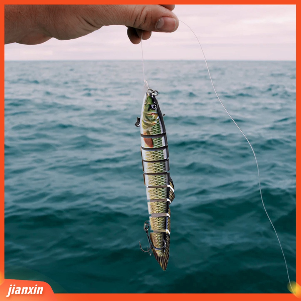 (In Stock) 3Pcs Umpan Pancing Multi Jointed Menarik Plastik Bionic Mud Fish Swimbaits Untuk Memancing Laut